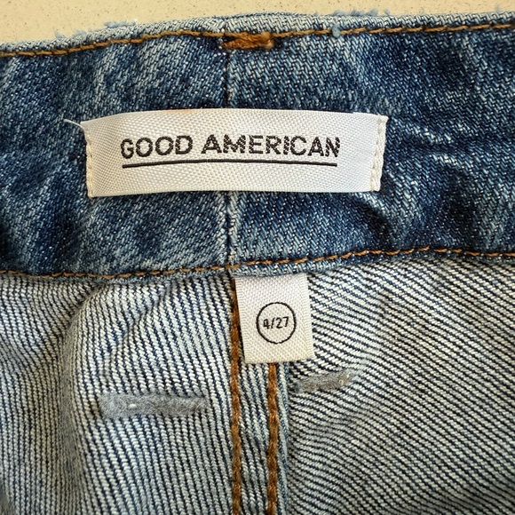 Good American Good Legs Distressed Straight Leg Jeans 27 - Picture 2 of 5